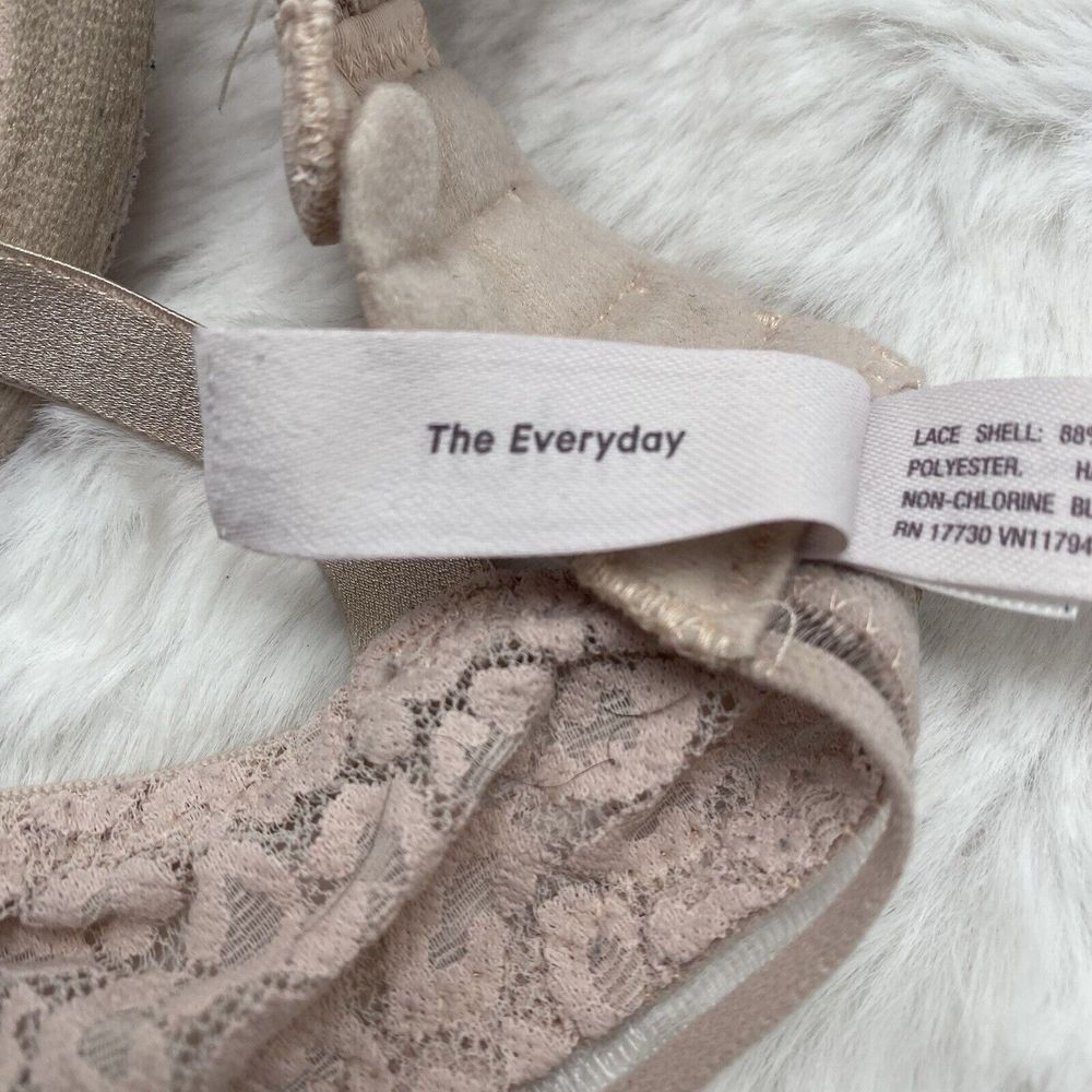 Auden Bra Size 38B Pink Lace Leopard The Everyday Underwire 3496 - Picture 11 of 12